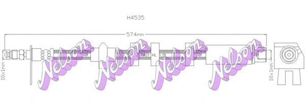 H4535 BROVEX-NELSON Brake System Brake Hose