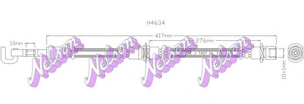 H4634 BROVEX-NELSON Brake System Brake Hose