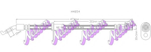 H4854 BROVEX-NELSON Brake Hose