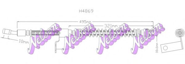 H4869 BROVEX-NELSON Brake System Brake Hose