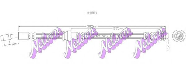 H4884 BROVEX-NELSON Brake System Brake Hose