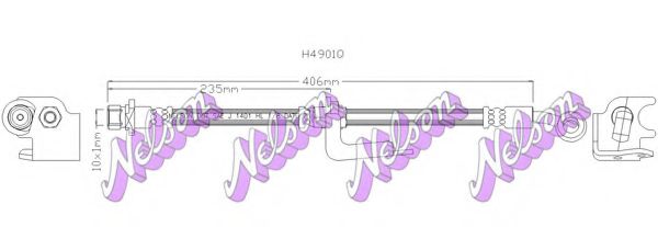 H4901Q BROVEX-NELSON Brake System Brake Hose