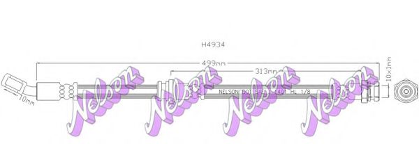 H4934 BROVEX-NELSON Тормозной шланг