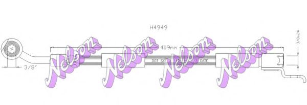 H4949 BROVEX-NELSON Тормозной шланг