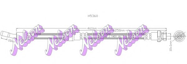 H5360 BROVEX-NELSON Brake System Brake Hose