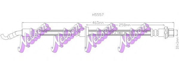 H5557 BROVEX-NELSON Brake System Brake Hose