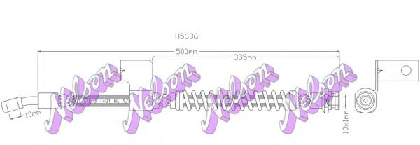 H5636 BROVEX-NELSON Brake System Brake Hose