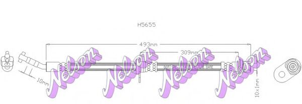 H5655 BROVEX-NELSON Brake System Brake Hose