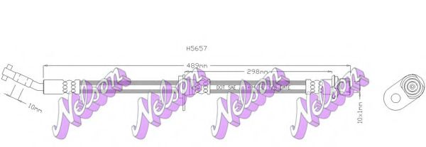 H5657 BROVEX-NELSON Brake System Brake Hose