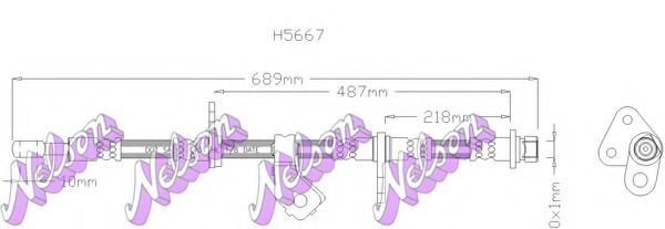 H5667 BROVEX-NELSON Brake Hose
