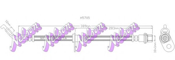 H5705 BROVEX-NELSON Brake System Brake Hose