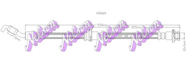 H5820 BROVEX-NELSON Brake System Brake Hose