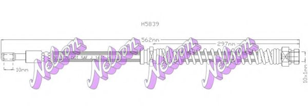 H5839 BROVEX-NELSON Brake System Brake Hose