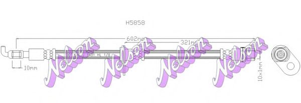 H5858 BROVEX-NELSON Brake System Brake Hose