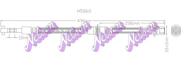 H5860 BROVEX-NELSON Brake Hose