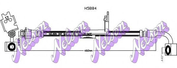 H5884 BROVEX-NELSON Brake System Brake Hose