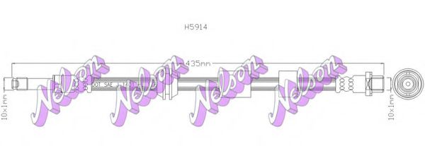 H5914 BROVEX-NELSON Brake System Brake Hose