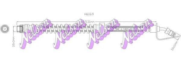 H6169 BROVEX-NELSON Brake System Brake Hose