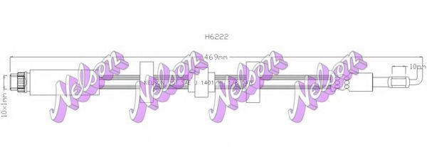 H6222 BROVEX-NELSON Brake System Brake Hose