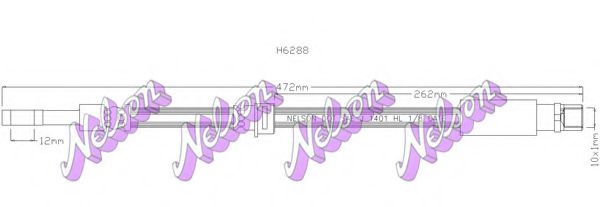 H6288 BROVEX-NELSON Brake System Brake Hose