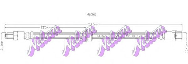 H6361 BROVEX-NELSON Brake System Brake Hose