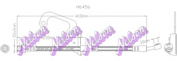 H6456 BROVEX-NELSON Brake System Brake Hose