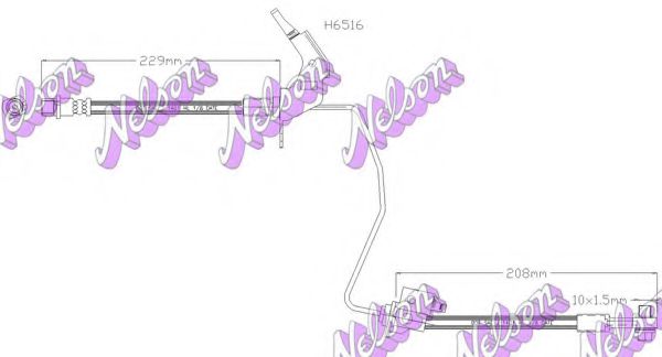 H6516 BROVEX-NELSON Brake System Brake Hose