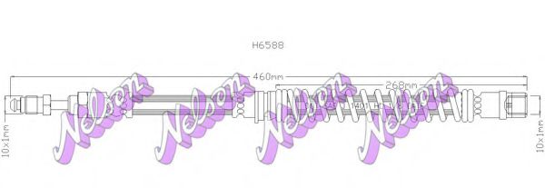 H6588 BROVEX-NELSON Bremsanlage Bremsschlauch