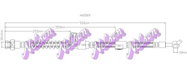 H6589 BROVEX-NELSON Brake System Brake Hose