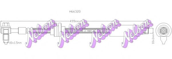 H6632Q BROVEX-NELSON Brake System Brake Hose