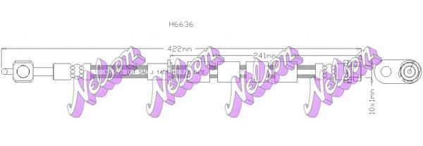 H6636 BROVEX-NELSON Brake System Brake Hose