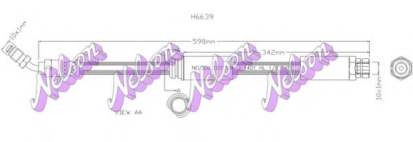 H6639 BROVEX-NELSON Brake Hose