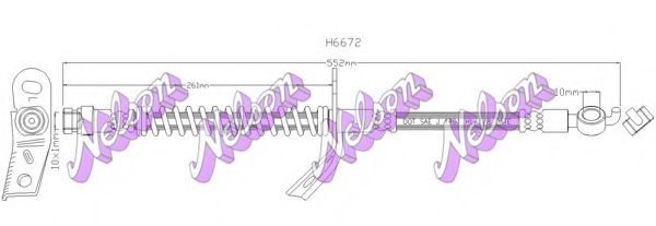 H6672 BROVEX-NELSON Brake System Brake Hose