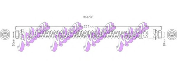 H6698 BROVEX-NELSON Brake System Brake Hose