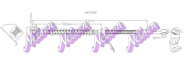 H6702Q BROVEX-NELSON Brake System Brake Hose