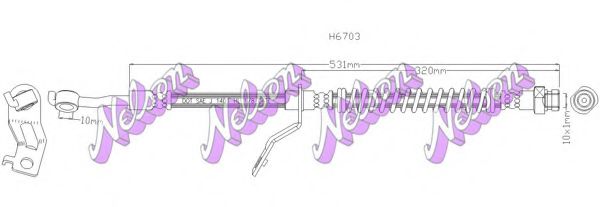 H6703 BROVEX-NELSON Brake Hose
