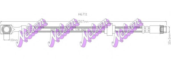H6711 BROVEX-NELSON Brake Hose