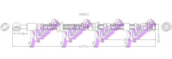 H6863 BROVEX-NELSON Brake System Brake Hose