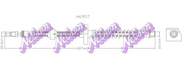 H6957 BROVEX-NELSON Brake System Brake Hose