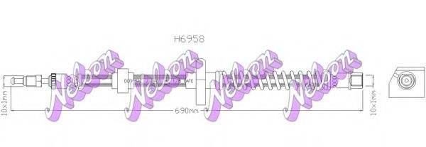 H6958 BROVEX-NELSON Brake System Brake Hose