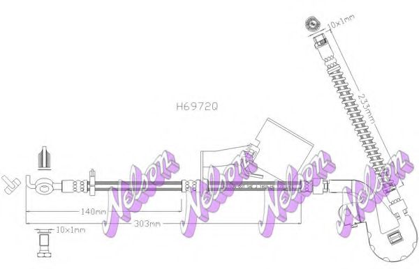H6972Q BROVEX-NELSON Brake System Brake Hose