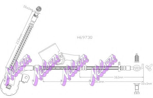 H6973Q BROVEX-NELSON Brake System Brake Hose