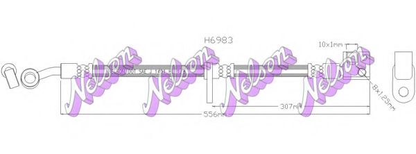 H6983Q BROVEX-NELSON Brake System Brake Hose
