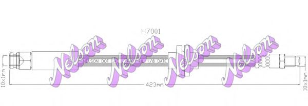 H7001 BROVEX-NELSON Brake System Brake Hose