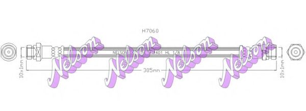 H7060 BROVEX-NELSON Тормозной шланг