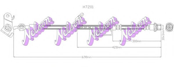 H7201 BROVEX-NELSON Brake System Brake Hose