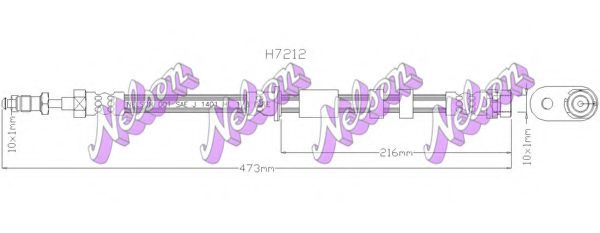 H7212 BROVEX-NELSON Brake System Brake Hose