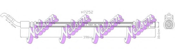 H7252 BROVEX-NELSON Brake System Brake Hose