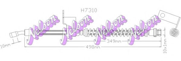 H7310 BROVEX-NELSON Brake System Brake Hose