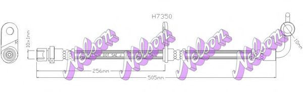 H7350 BROVEX-NELSON Brake System Brake Hose